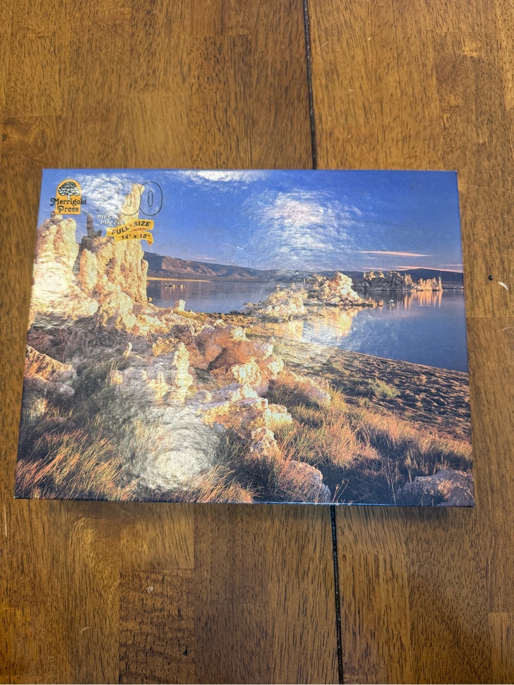 Scenic Puzzle — Blue and Tan Landscape